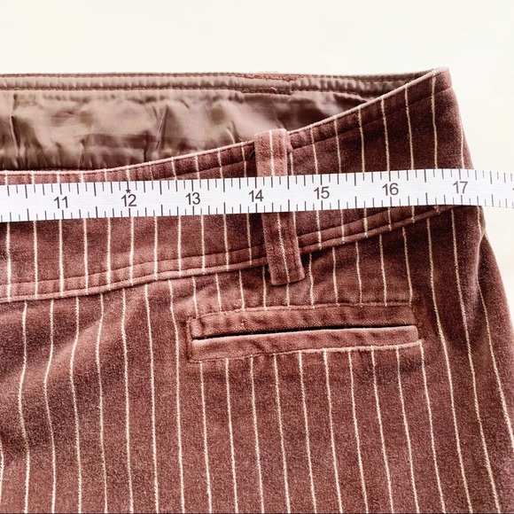 H&M Divided Brown Velvet Stripe Wide Leg Pants - Picture 10 of 16